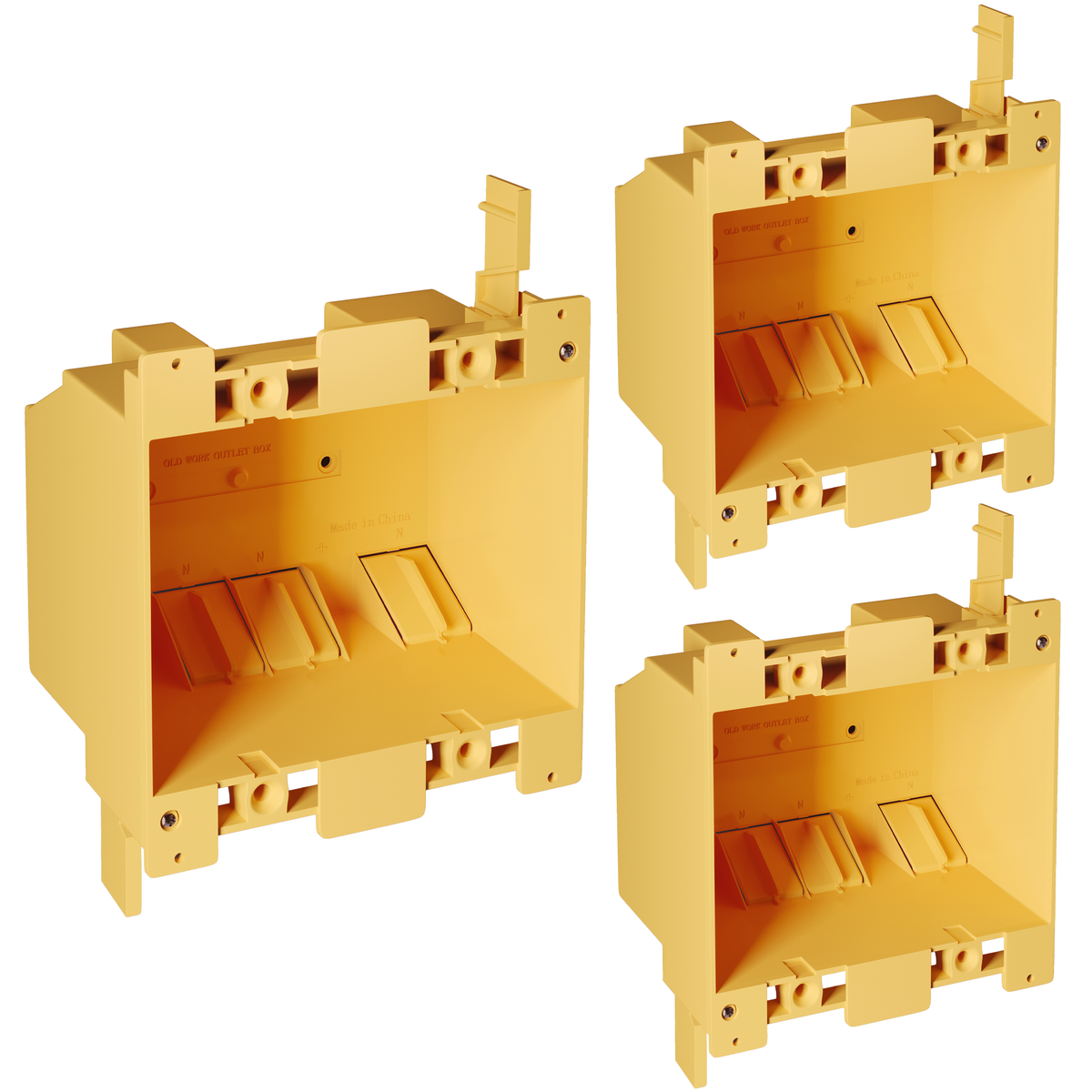 Inlight 2-Gang 25 cu. in. Old Work Switch and Outlet Box, 3-Pack,IN-0501-5-3