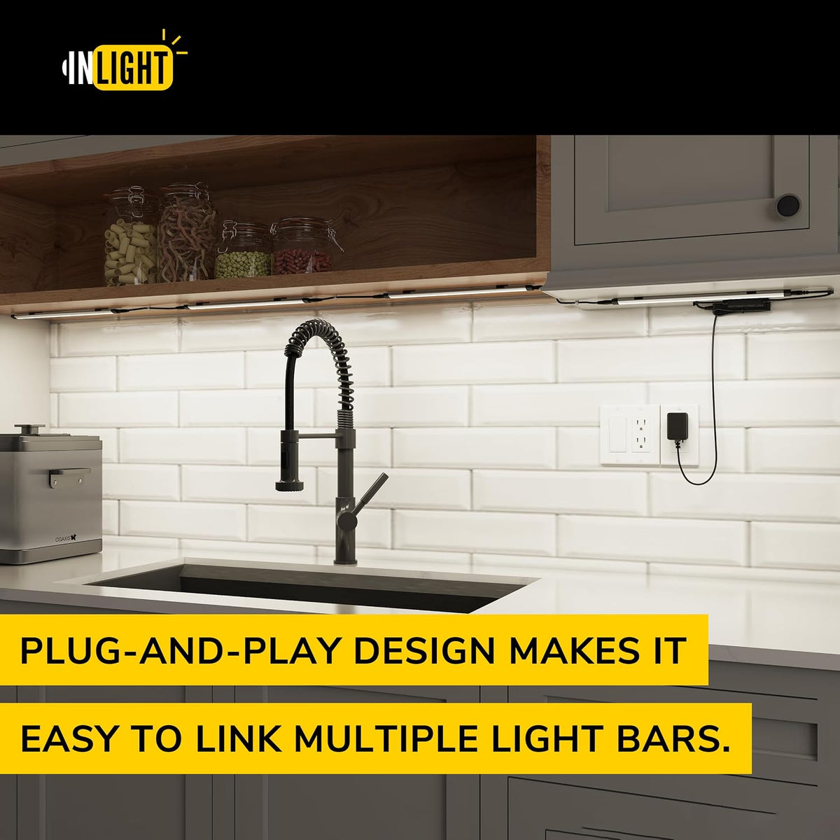 INLIGHT IN-0110 plug-in LED under counter lights – image 3