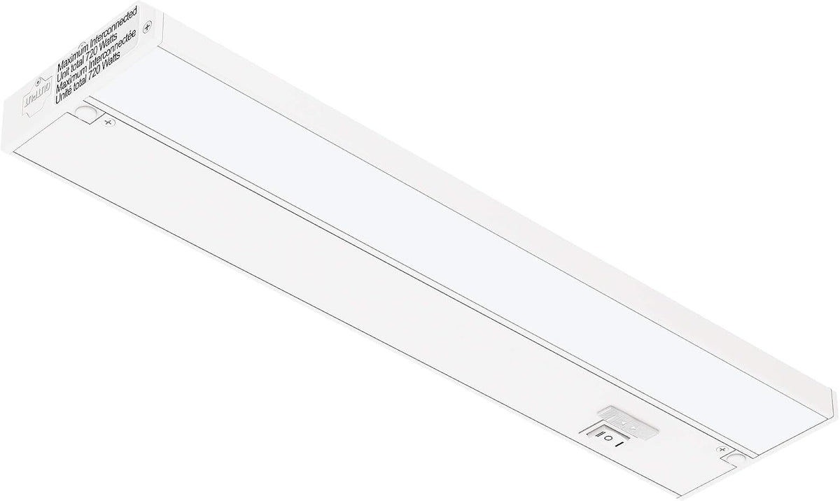 White under cabinet light bar with a built-in switch