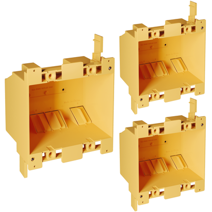 INLIGHT 2-Gang 25 cu. in. Old Work Switch and Outlet Box, 3-Pack