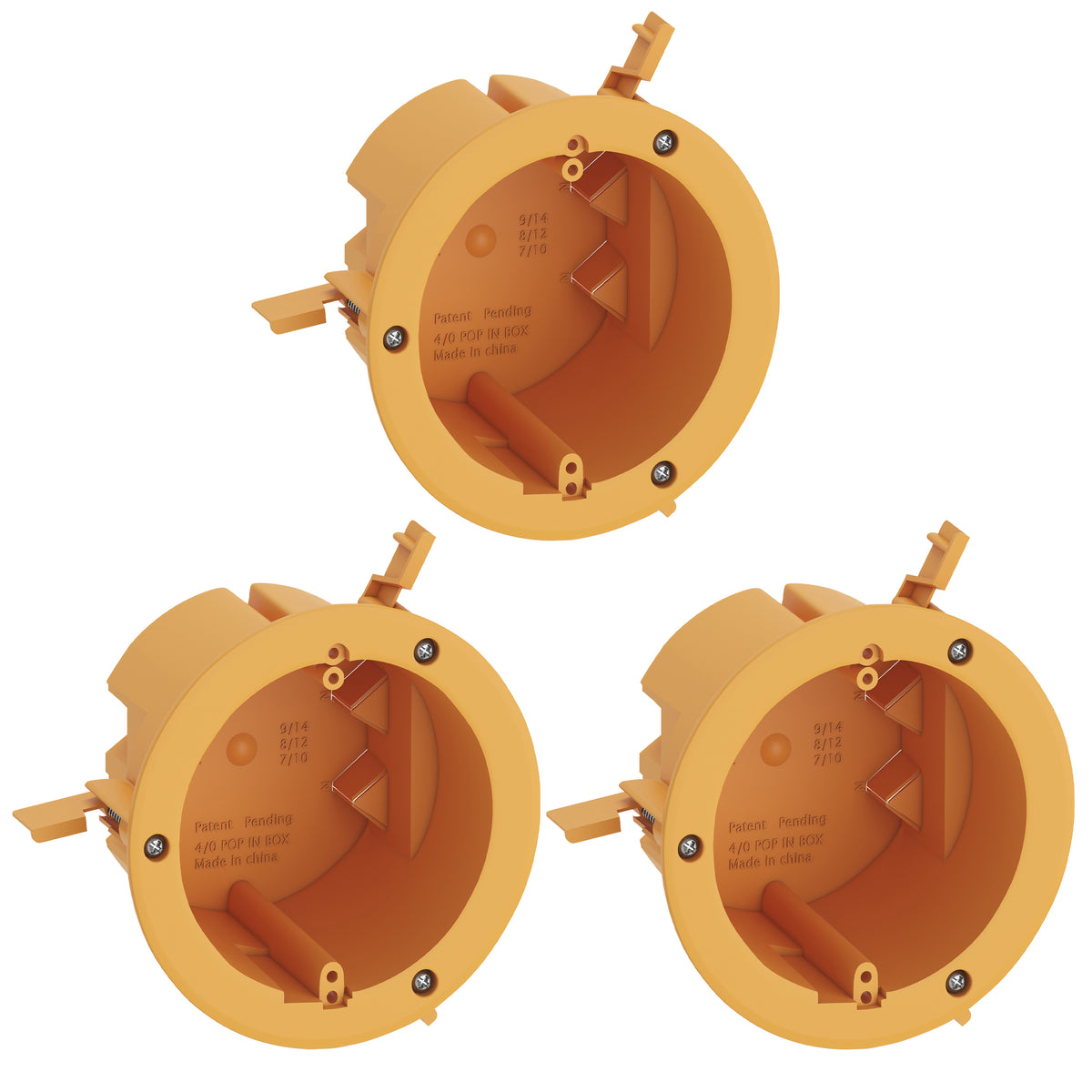 Inlight 4-Inch Round 18 cu. in. Old Work Ceiling and Wall Box, 3-Pack，IN-0501-6-3
