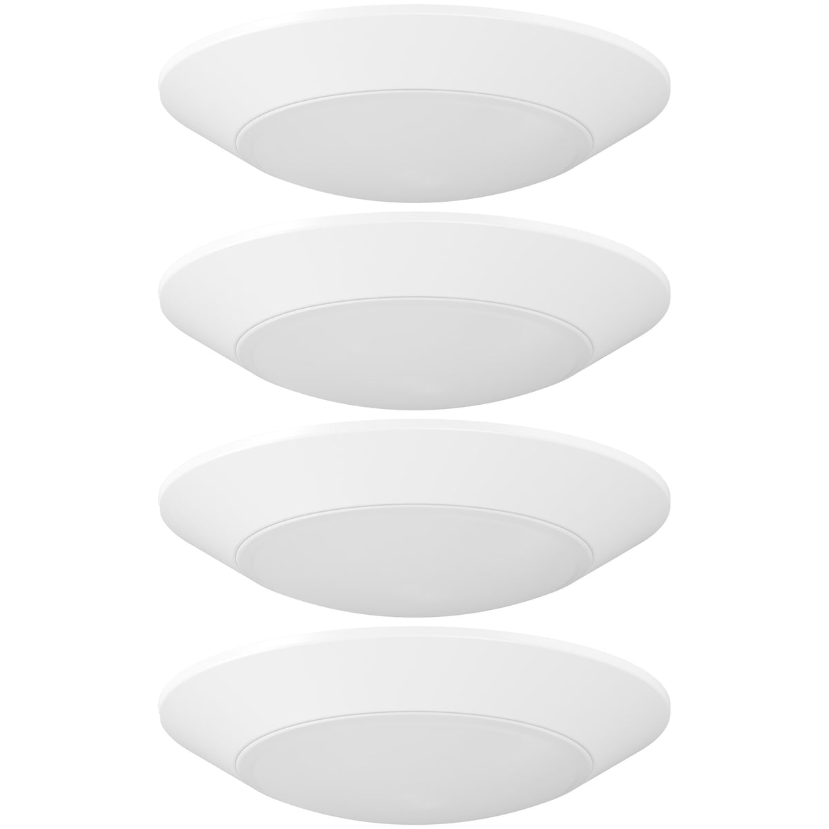 Inlight 5-CCT Dimmable LED Disk Ceiling Lights, Surface Mount, 4-Pack