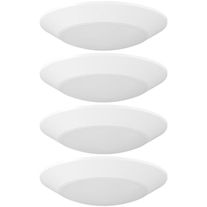 Inlight 5-CCT Dimmable LED Disk Ceiling Lights, Surface Mount, 4-Pack
