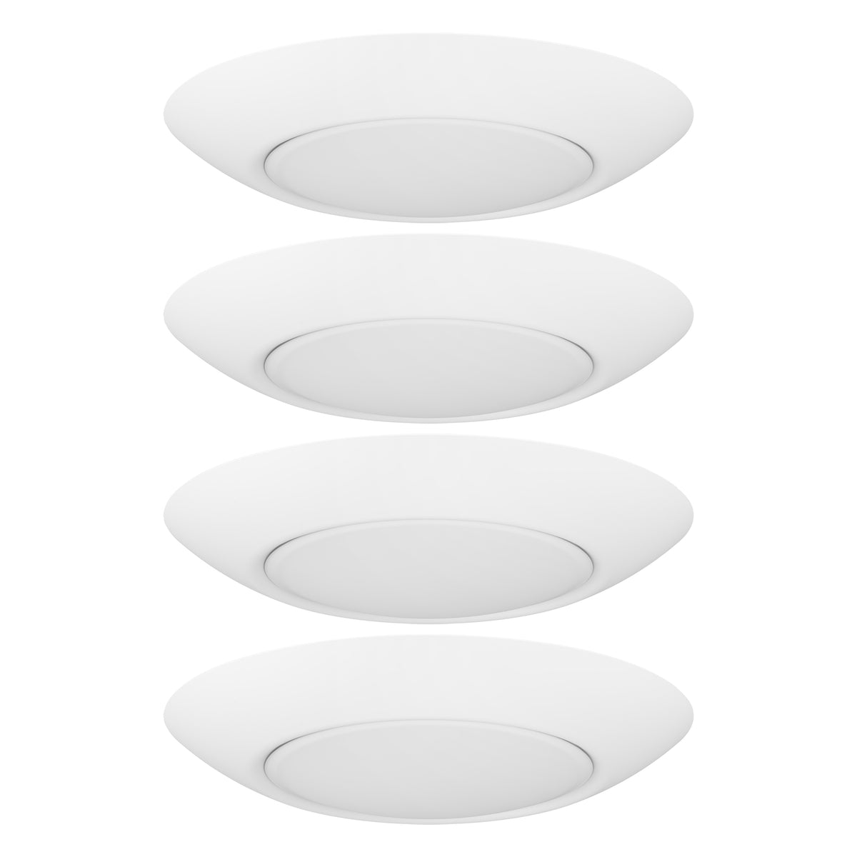 Inlight 5-CCT Dimmable LED Disk Ceiling Lights, Surface Mount, 4-Pack