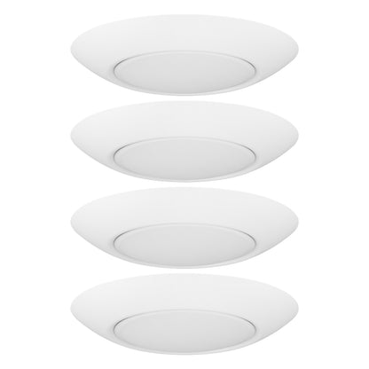 Inlight 5-CCT Dimmable LED Disk Ceiling Lights, Surface Mount, 4-Pack