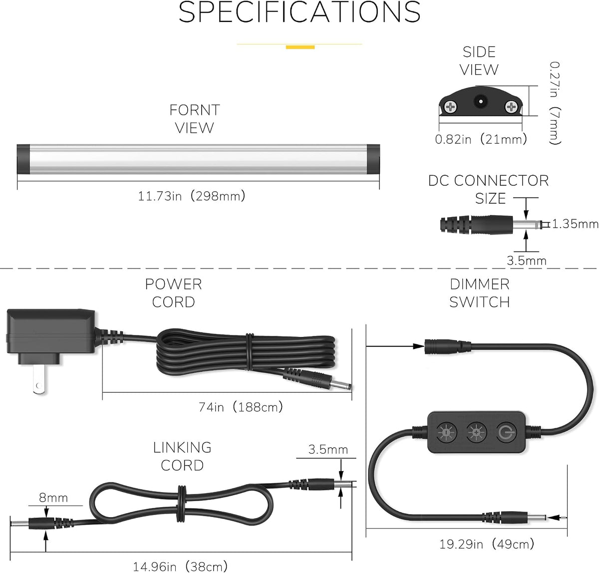 INLIGHT IN-0110 plug-in LED under counter lights – image 9
