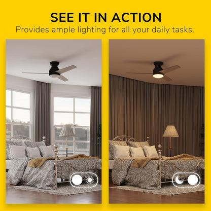 INLIGHT IN-0713 52-inch hugger ceiling fan – image 4