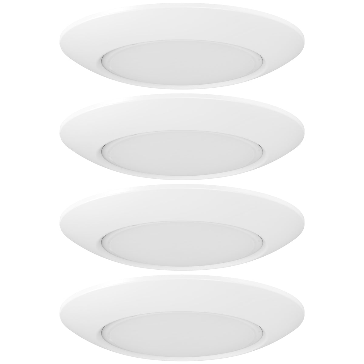 Inlight 5-CCT Dimmable LED Disk Ceiling Lights, Surface Mount, 4-Pack