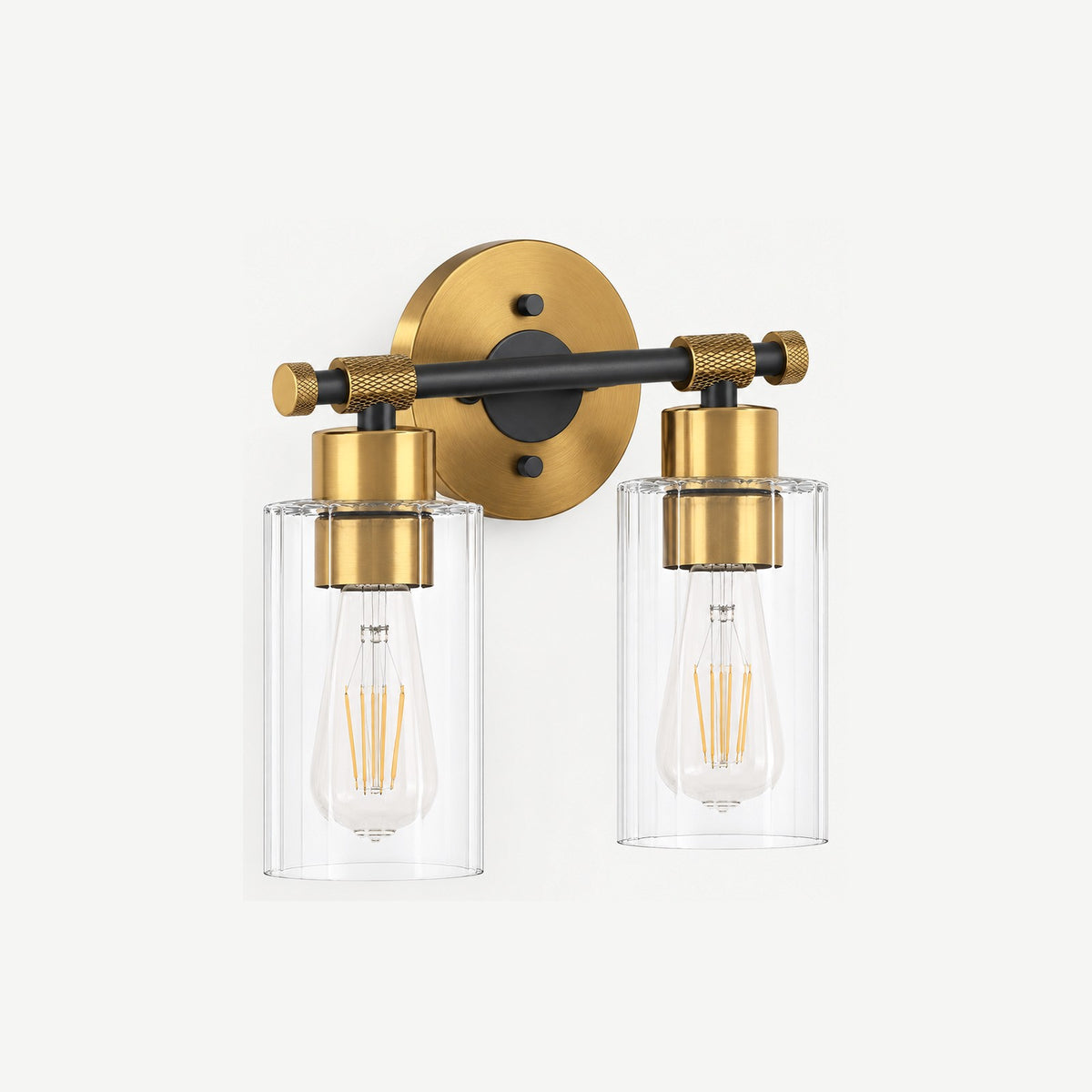INLIGHT two-light brass vanity light