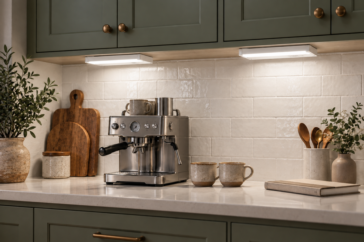 Hendrix coffee nook lifestyle lighting illustration at 4000K