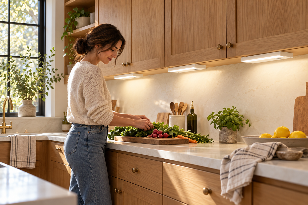 Hendrix lengths — illustrative kitchen lifestyle scene