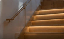 Stairs lighting inspiration. Illustrative scene.