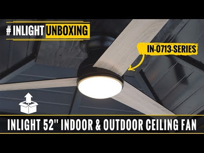 INLIGHT IN-0713 52-inch ceiling fan unboxing video