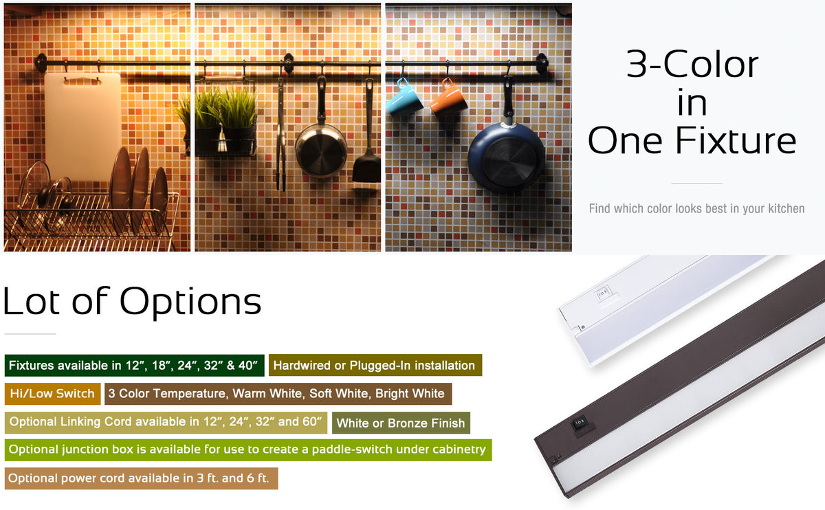 GetInLight Dimmable LED Under Cabinet Lighting | IN-0210 Series