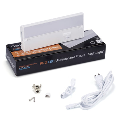 INLIGHT Linkable 3-CCT LED Under Cabinet Light, Hardwired or Plug-in | IN-0210